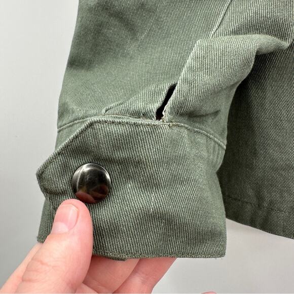 POL‎ Olive Green Long Sleeve Utility Military Full Zip Jacket Size M - Picture 8 of 11